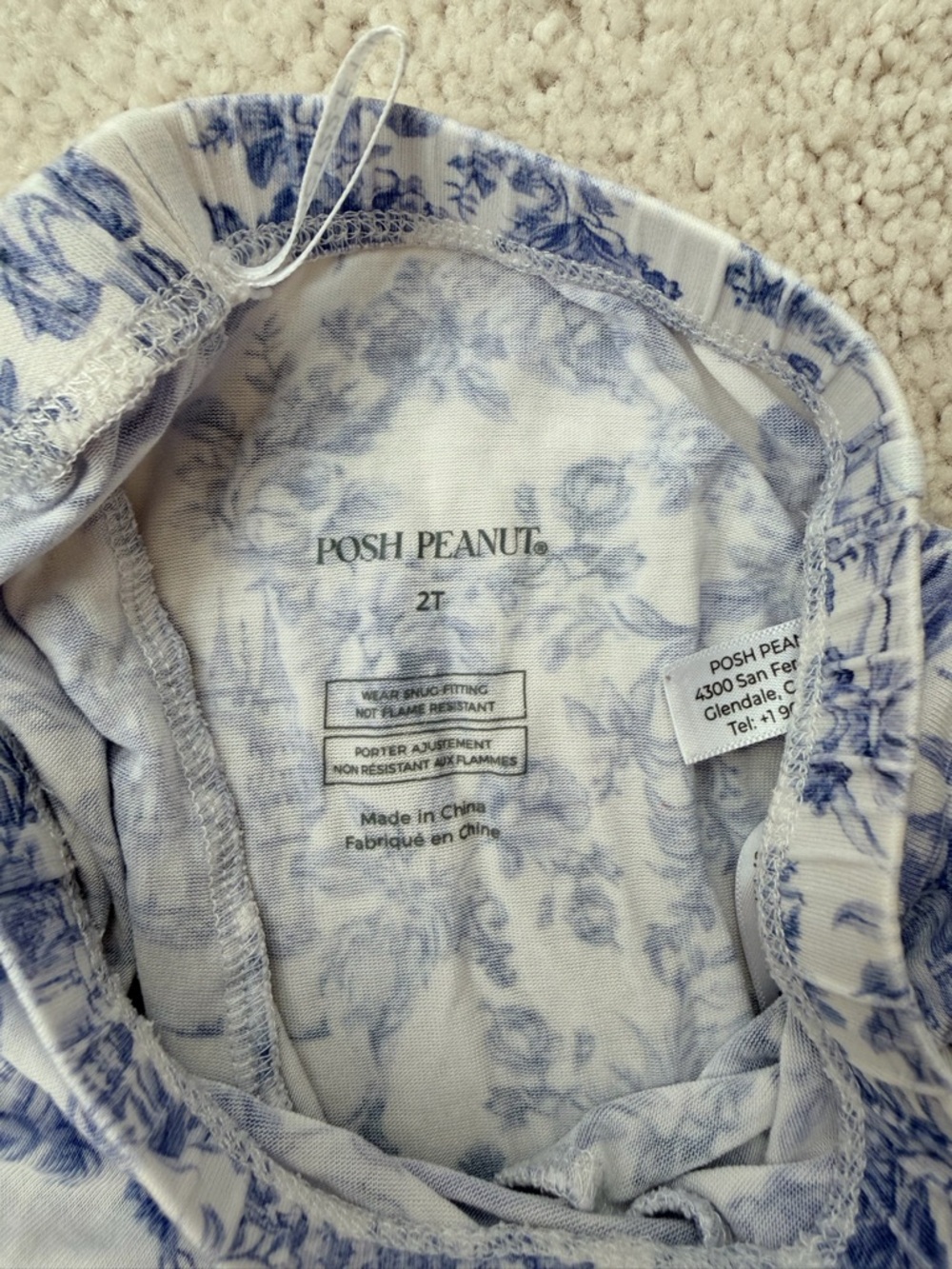 Posh Peanut Briar Print Kids Long Sleeve  Pajama Set - Picture 9 of 10